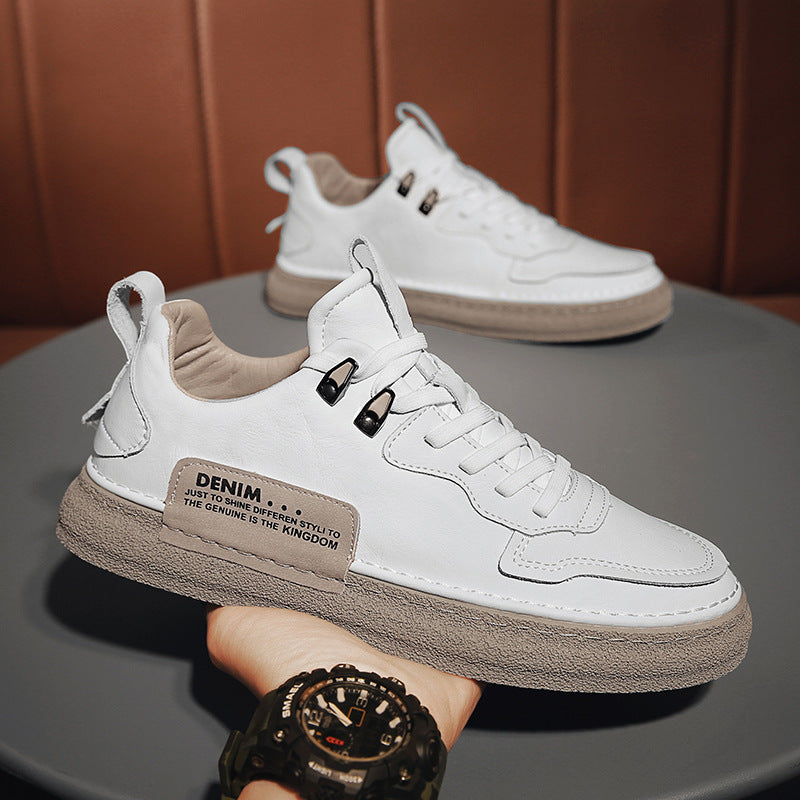 Baskets casual polyvalents en cuir pour hommes