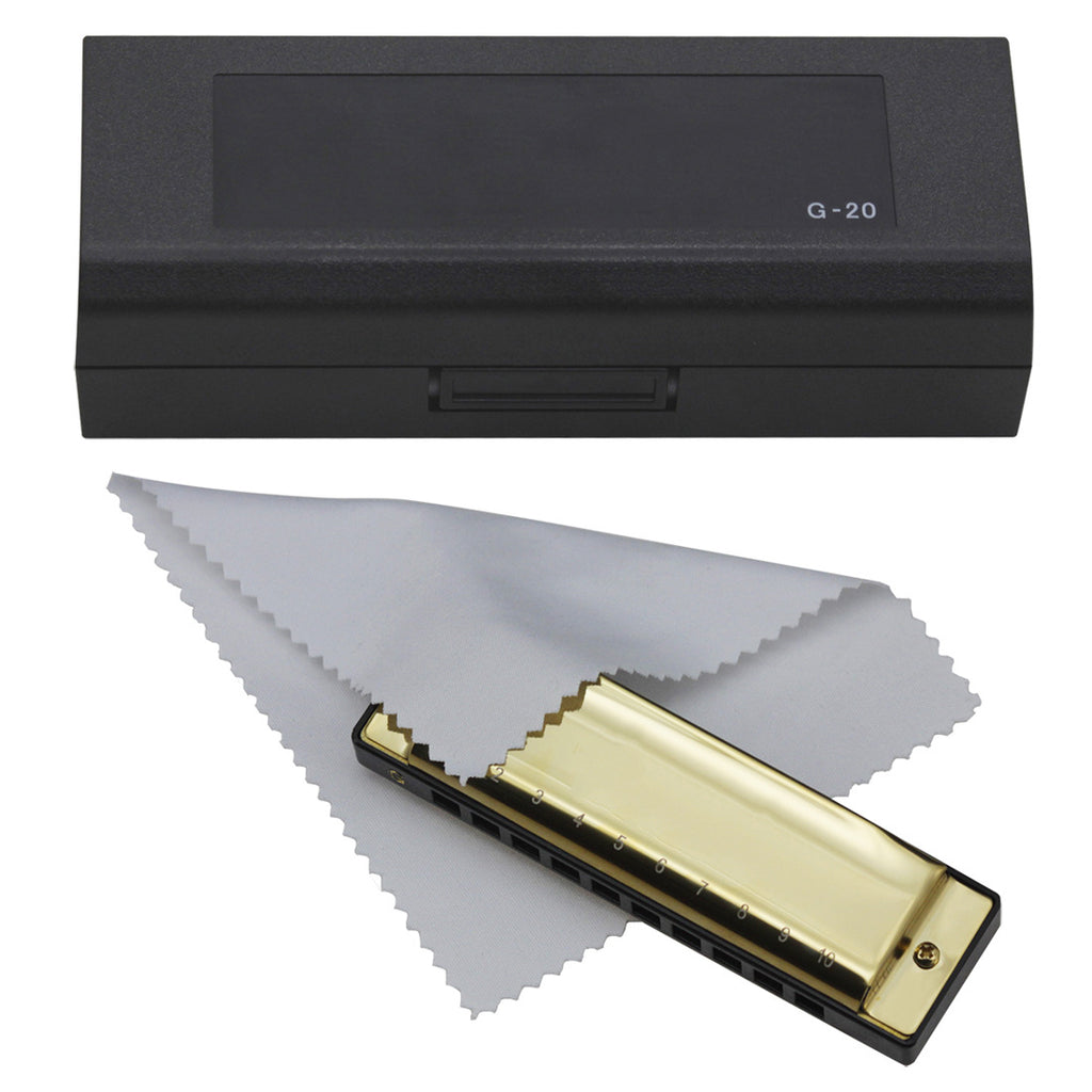 0 Trou 20 Tone G Harmonica boîte en plastique Instrument de jeu