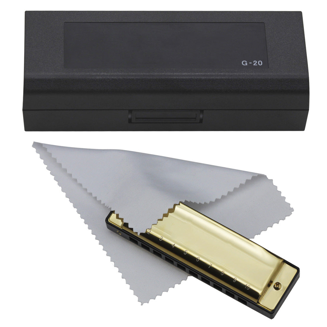 0 Trou 20 Tone G Harmonica boîte en plastique Instrument de jeu