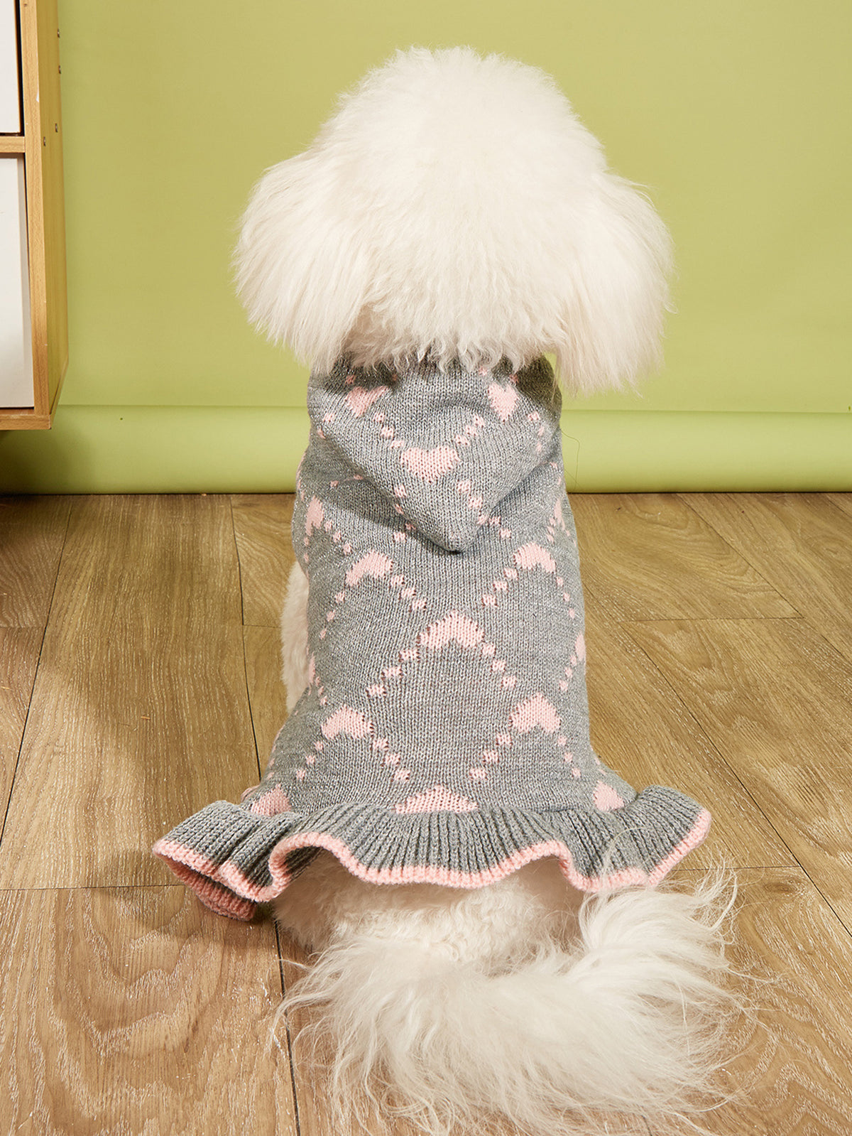 Petit chien sweater Hoodies Robe Hiver tricot mignon vêtements coeur Puppy vêtements