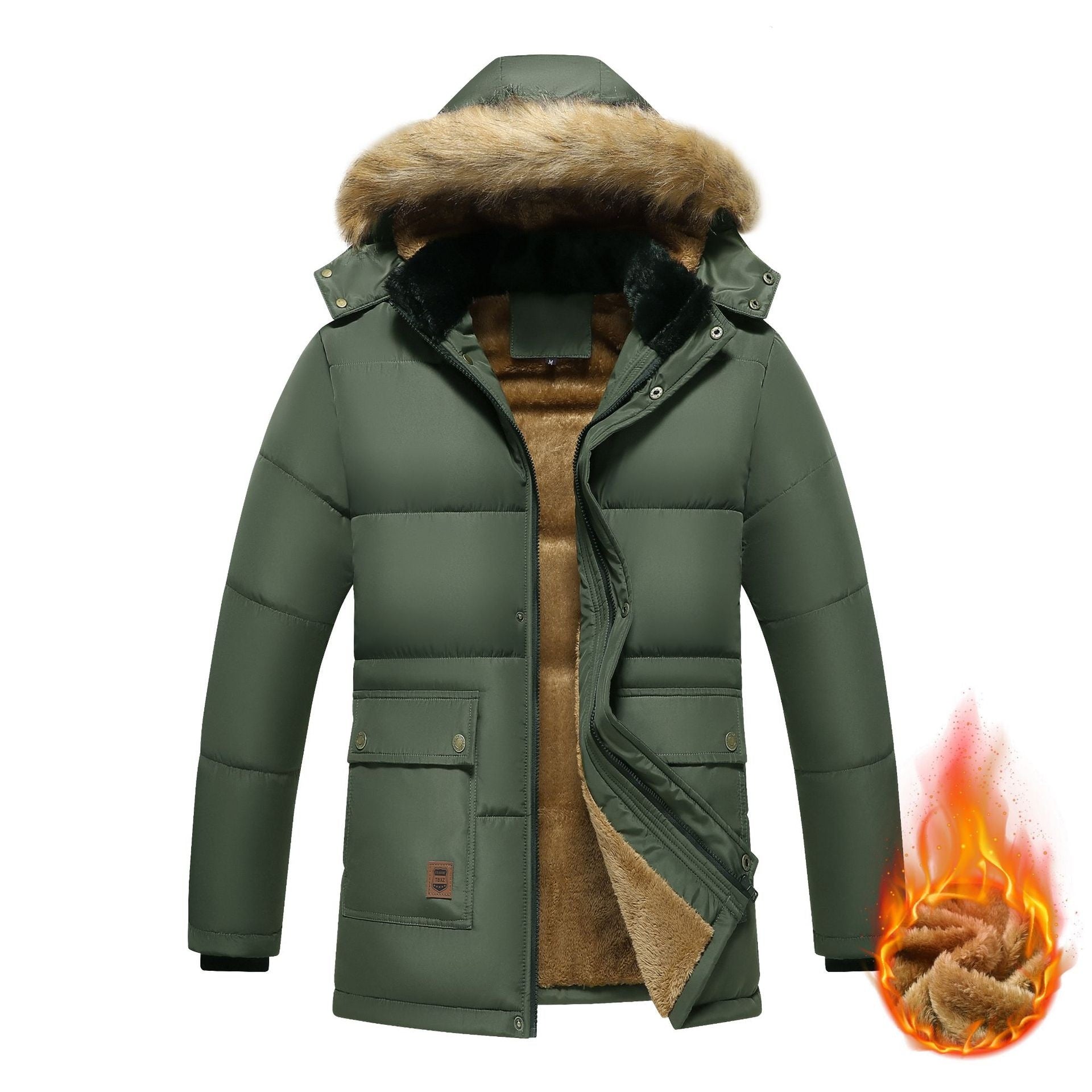 Manteau rembourré et isolé à capuchon