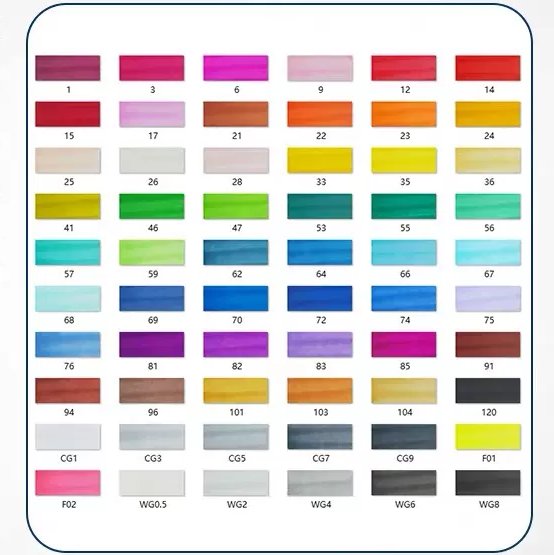 Double-tête alcool huileux couleur Animation stylo de peinture pour les étudiants professionnels d'art