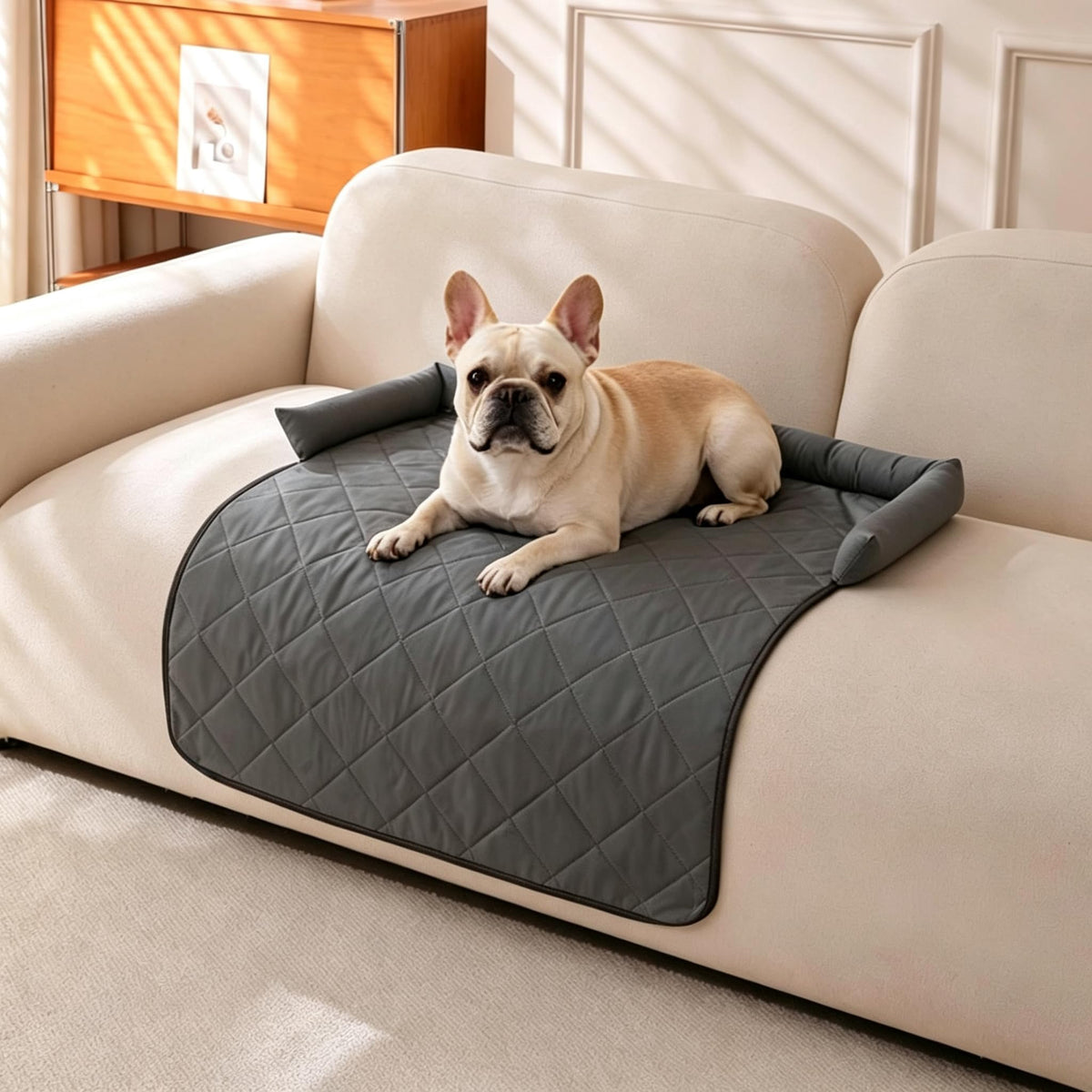 Lit pour chien de refroidissement avec support de tête