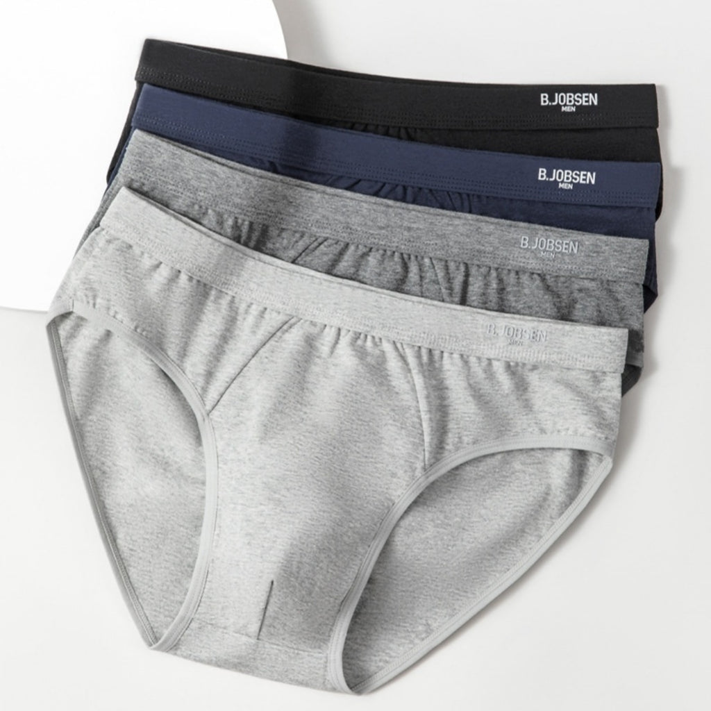 Slips en coton respirant pour hommes avec un crotch de coton antibactérien