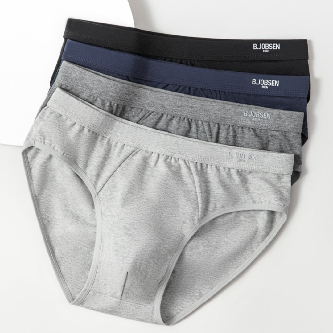 Slips en coton respirant pour hommes avec un crotch de coton antibactérien