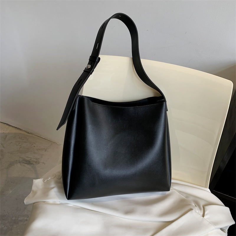 Sac à épaule en cuir souple de grande capacité pour femmes
