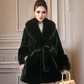 Automne Hiver Eco-friendly Faux Fur femmes Manteau mi-long