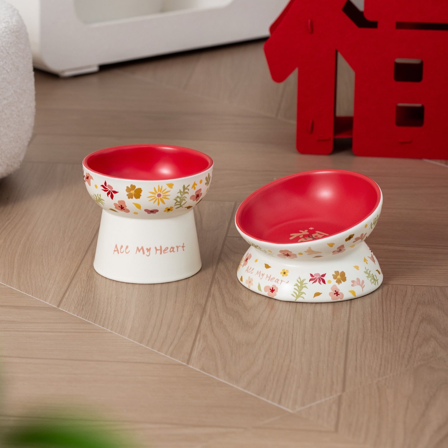 Lacy Ceramic Fu Pet Bowl