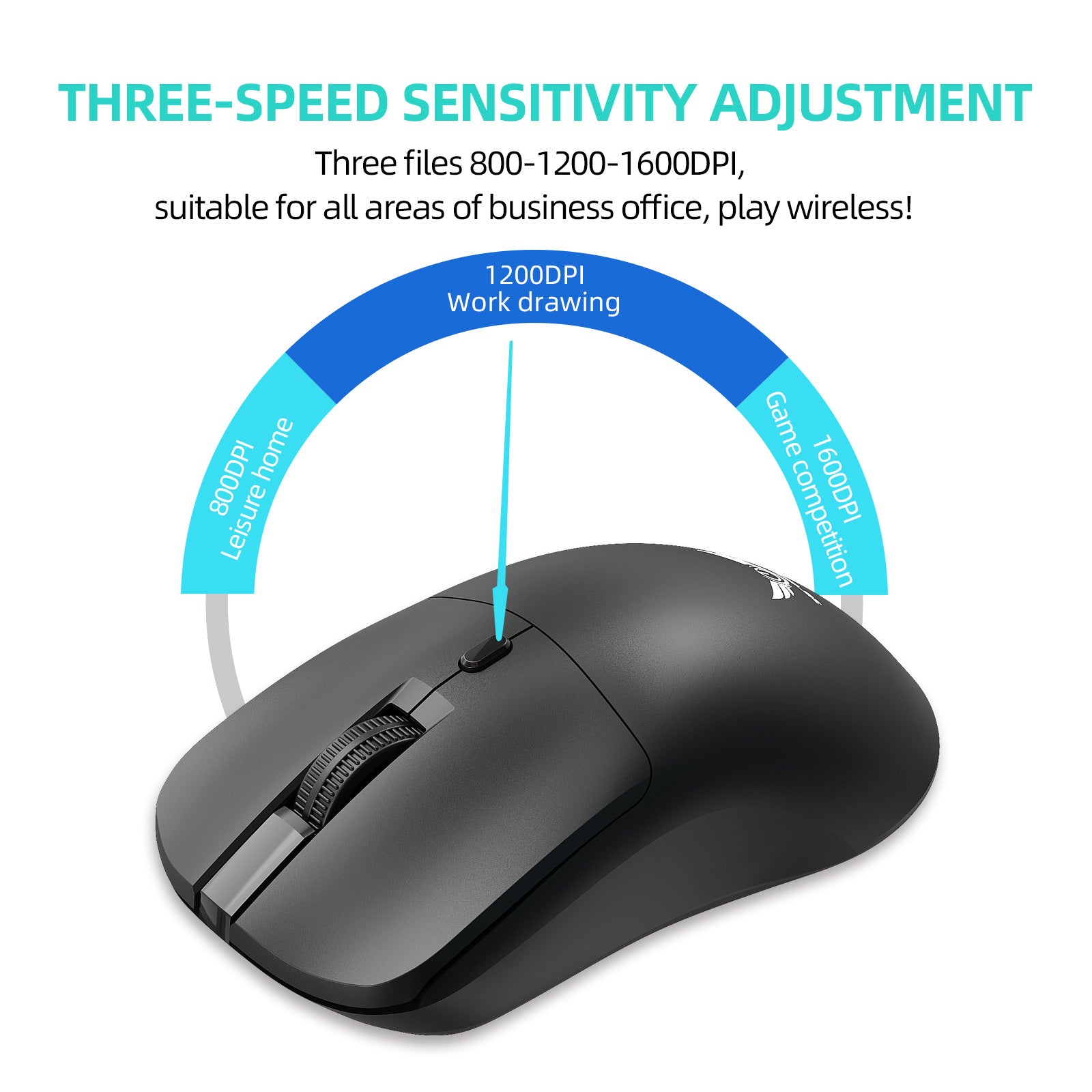 Souris sans fil Bouton audio standard à trois rapports Souris sans fil légère
