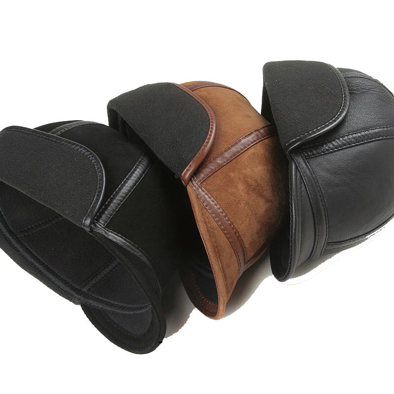 Chapeau d'hiver en cuir casual pour hommes