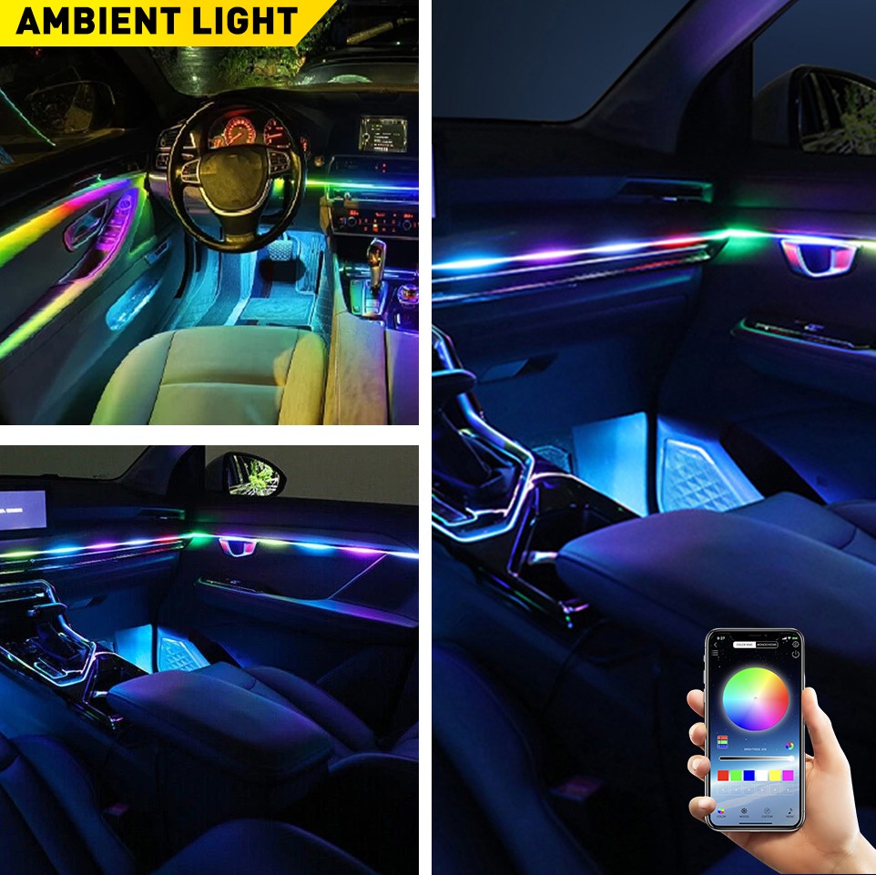 10in1 Full LED perles Symphony Dream voiture d'intérieur éclairage ambiant sans fil Kit