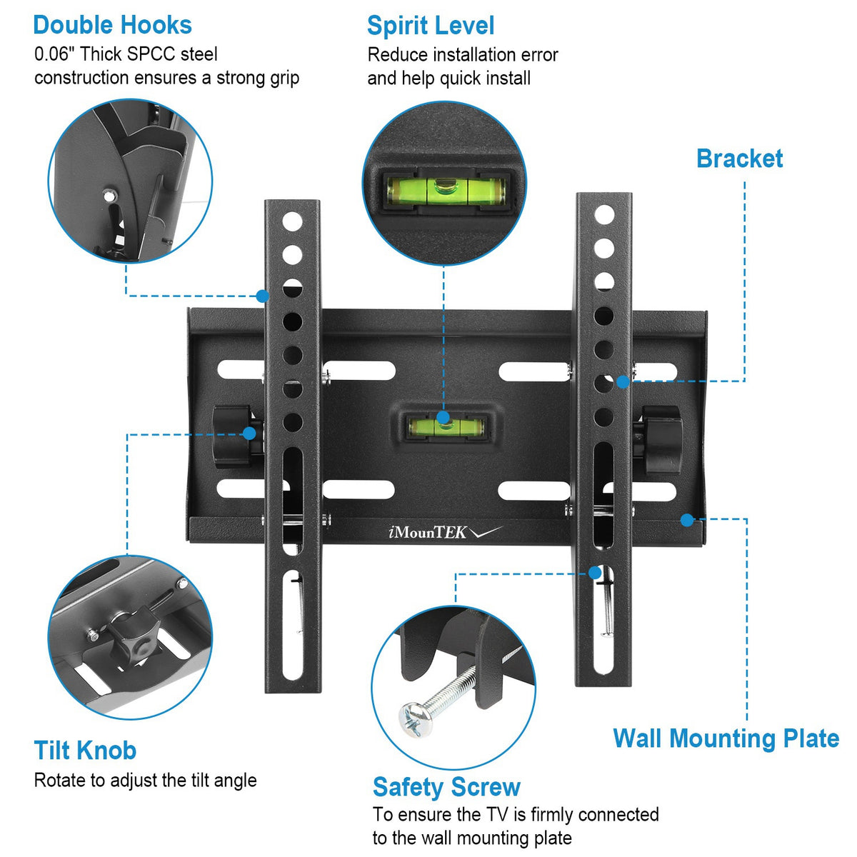 1Pc TV Wall Mount Tilt Bracket for 23-42in LED LCD PLASMA Flat TV VESA 200x200mm