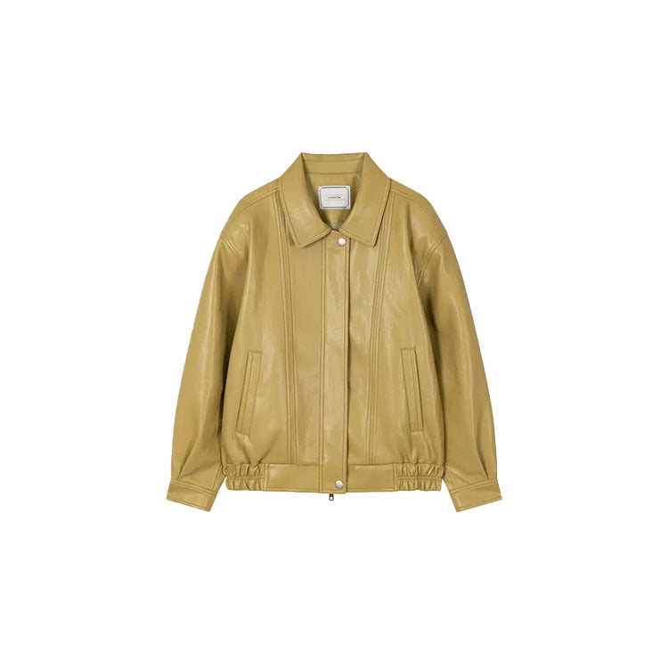 Transcription Collier Zipper Ginger-jaune Veste en cuir