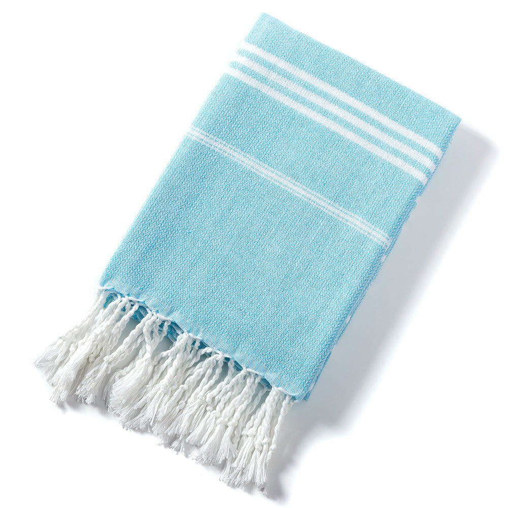 Tassel turc Polyester coton serviette de bain