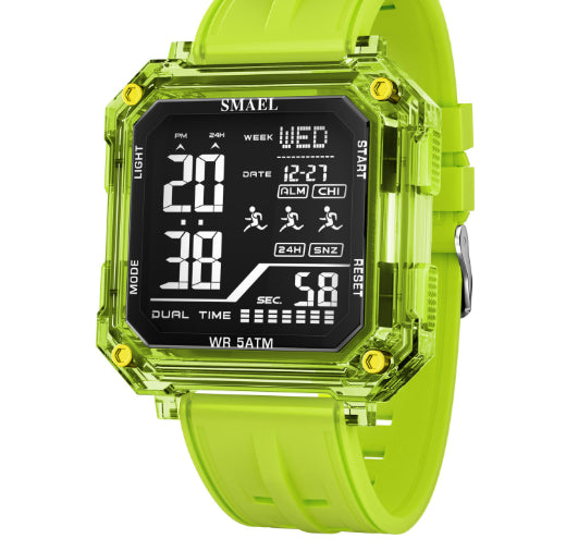 Casual Fashionable Stopwatch Alarm Sports Watch pour les étudiants