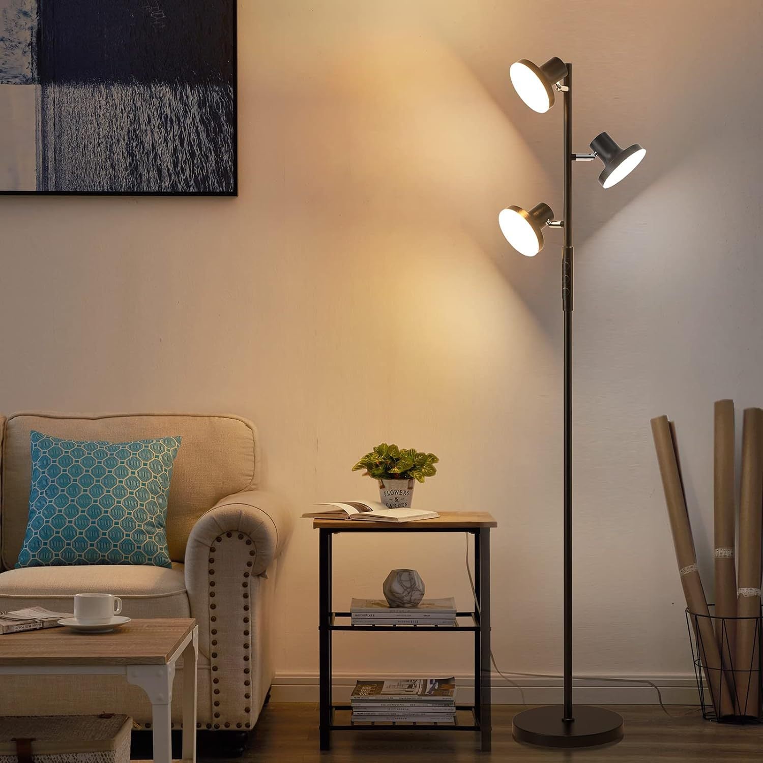 Salon chambre étude Workbench réglable lampe de sol LED télécommande rotatif