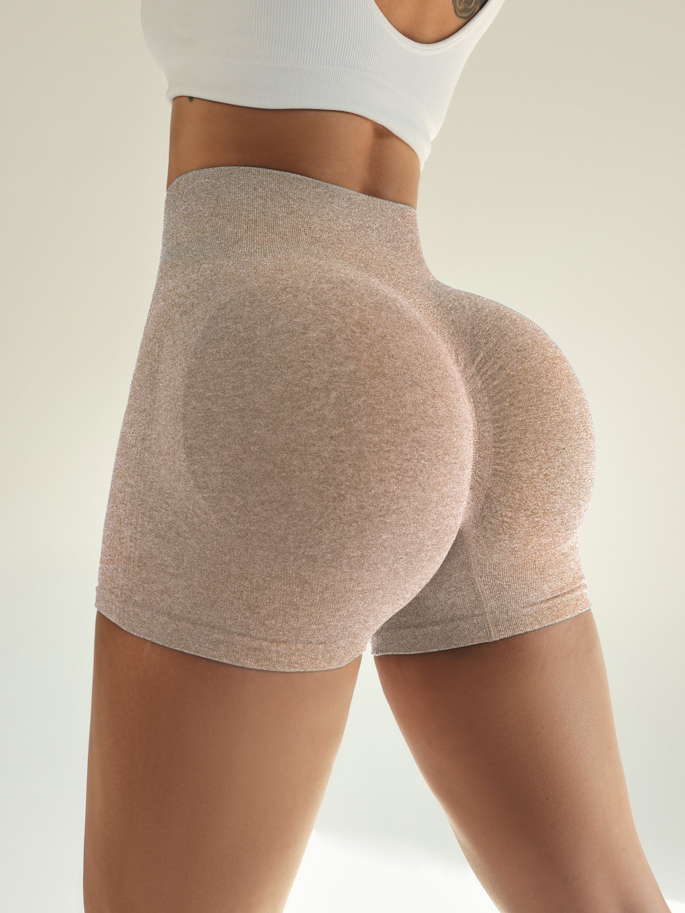 Pantalon de yoga avec haute taille haute élasticité respirant rapide séchage sports et fitness court