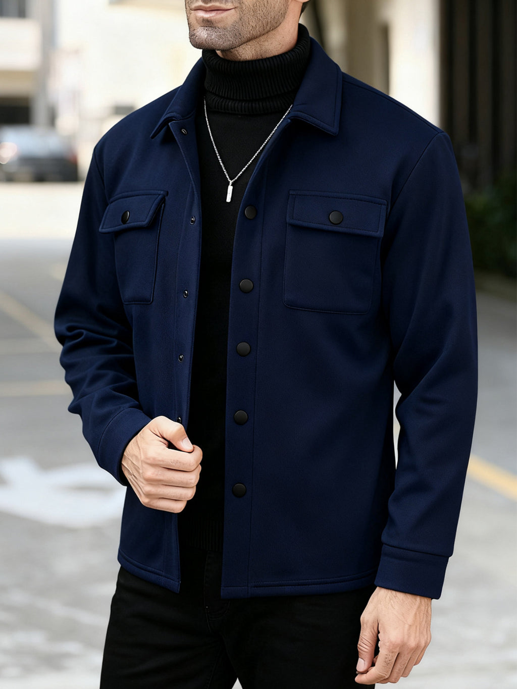 Veste casual homme élégant doublé de polaire Cardigan