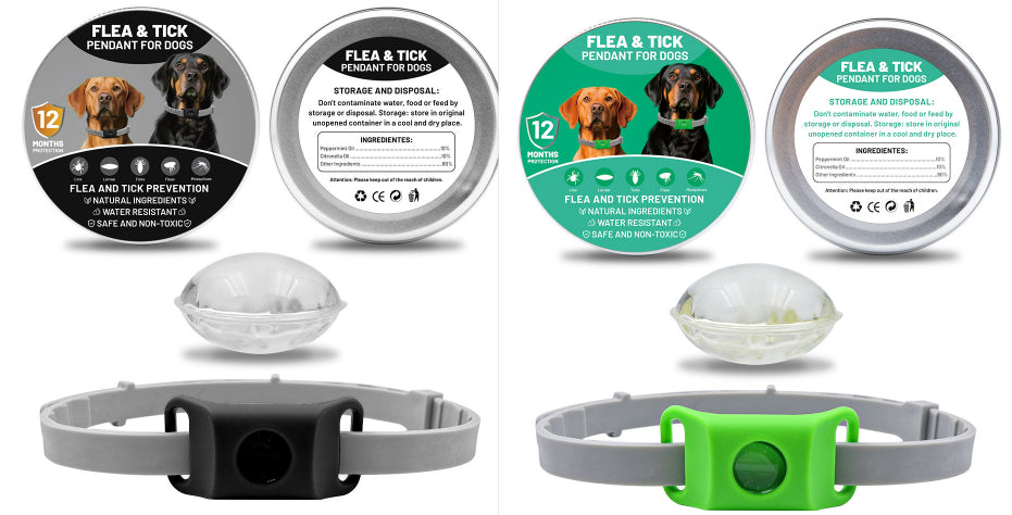 Suit de la capsule de collier de bouton d'insectifuge pour animaux de compagnie