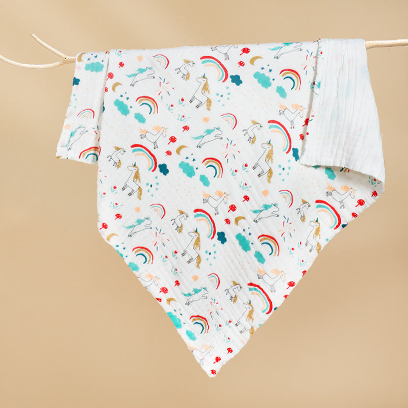 Couverture pour bébé imprimé en coton pur