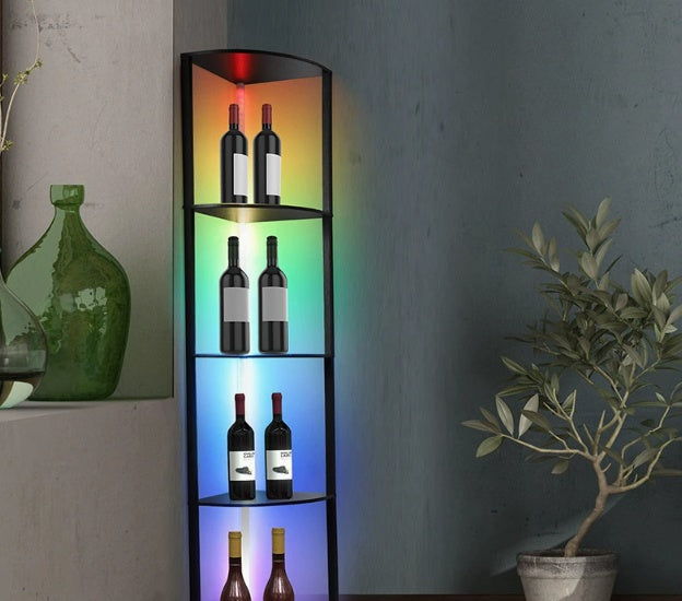 Lampe de sol Canapé avec étagère intégrée au milieu du siècle style moderne éclairage ambiant