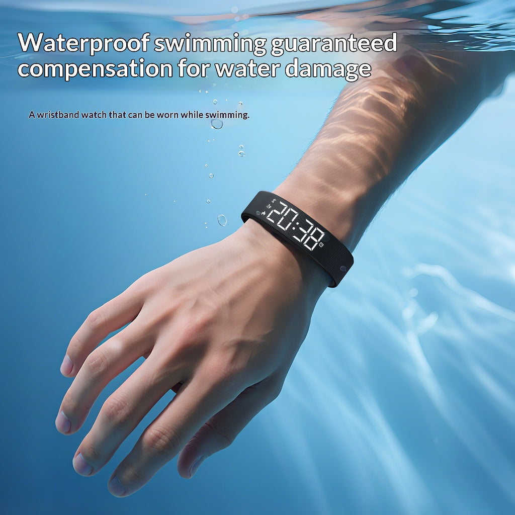 Smart Sports Watch pour les hommes et les femmes Imperméable avec la fonction Timing Silent Vibration Alar