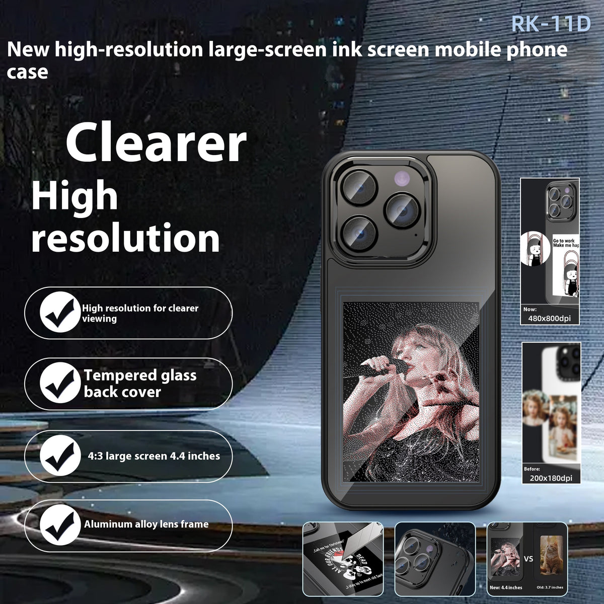 NFC Screen Projection Smart Color E-ink Ecran Phone Case