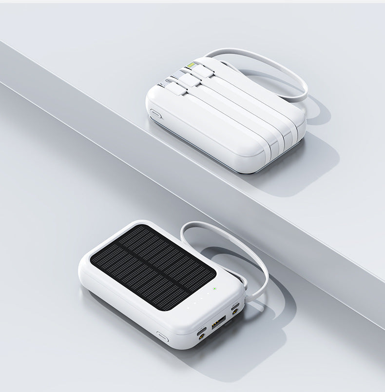 Unité de recharge solaire avec câble Camping Portable Grande Capacité Alimentation Mobile