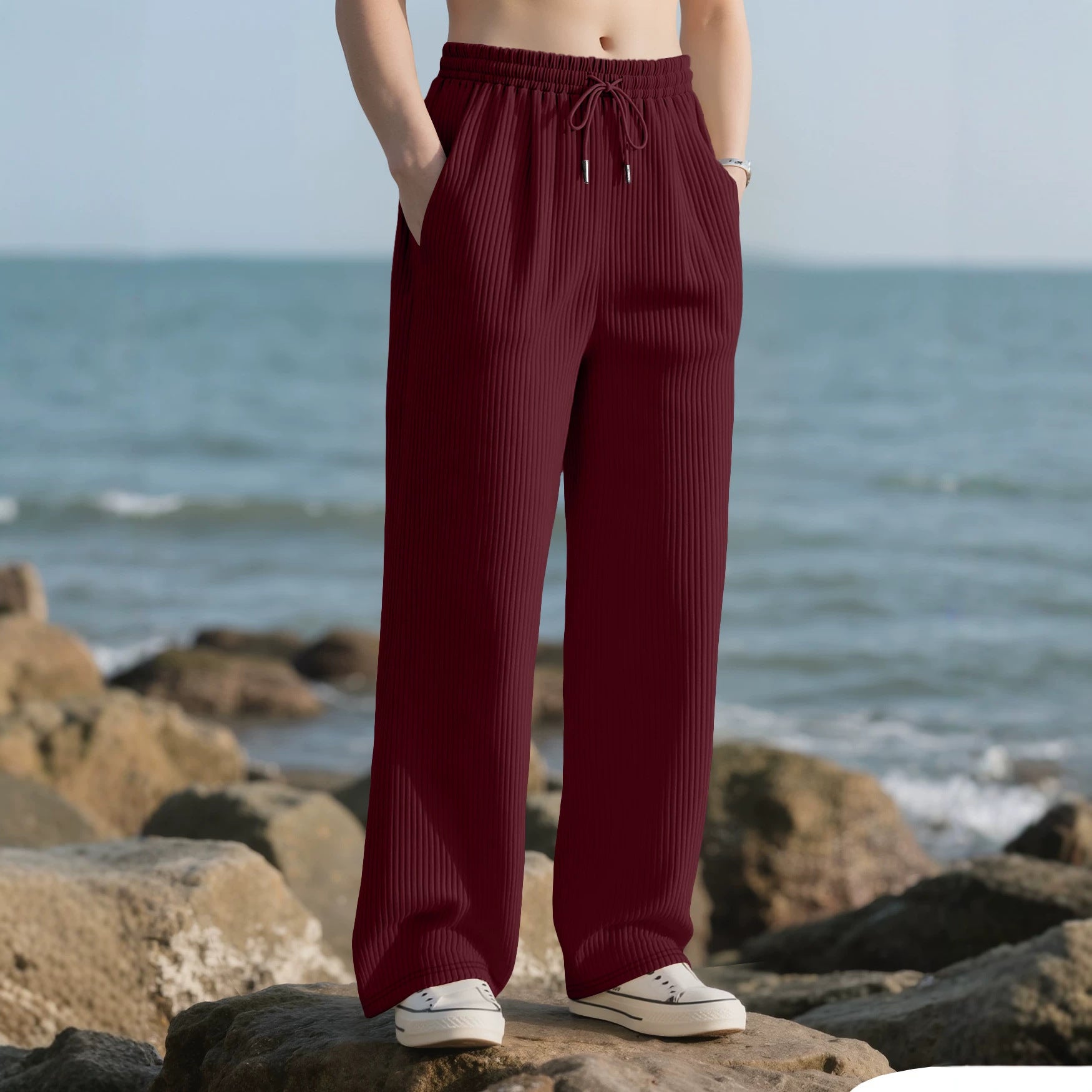 Commerce extérieur Pantalon à côtes verticales pour hommes