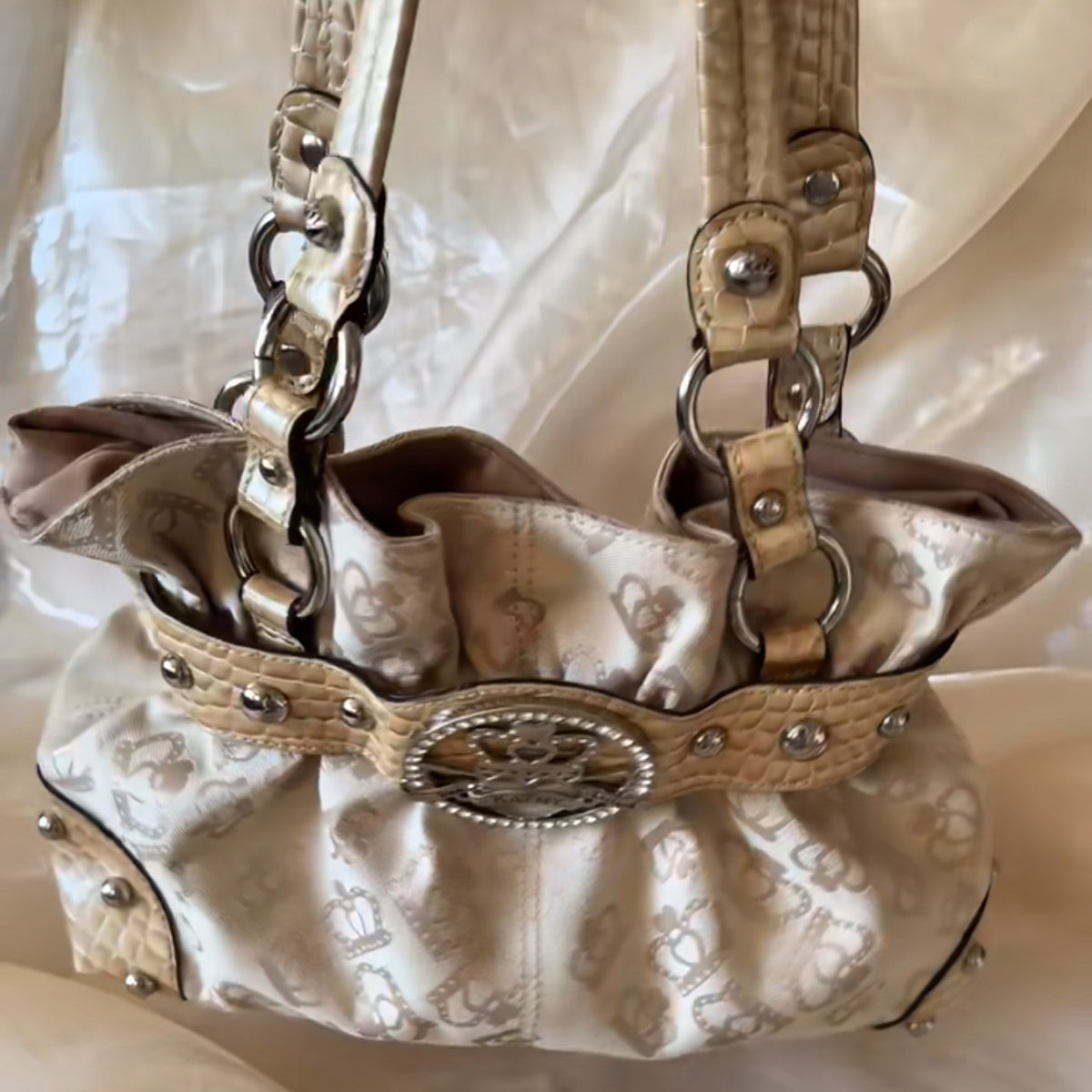 Sac de bowling plissé pour femmes