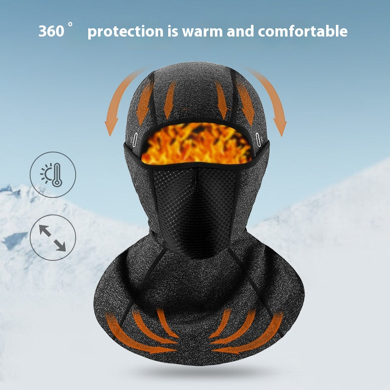 Cyclisme extérieur chaud double couche polaire épais coupe vent moto casque Linin