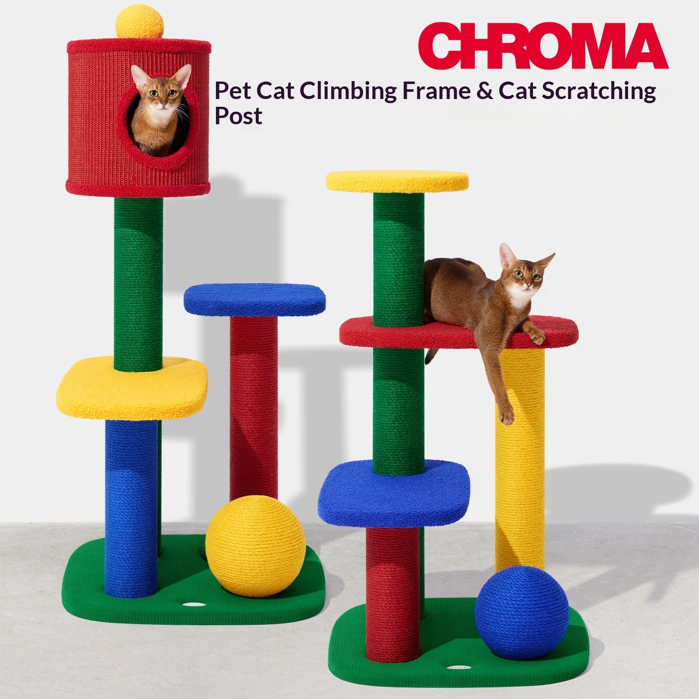 Cat Climbing Frame Cat Bed Sisal Cat Tree avec des plateformes multi-niveaux