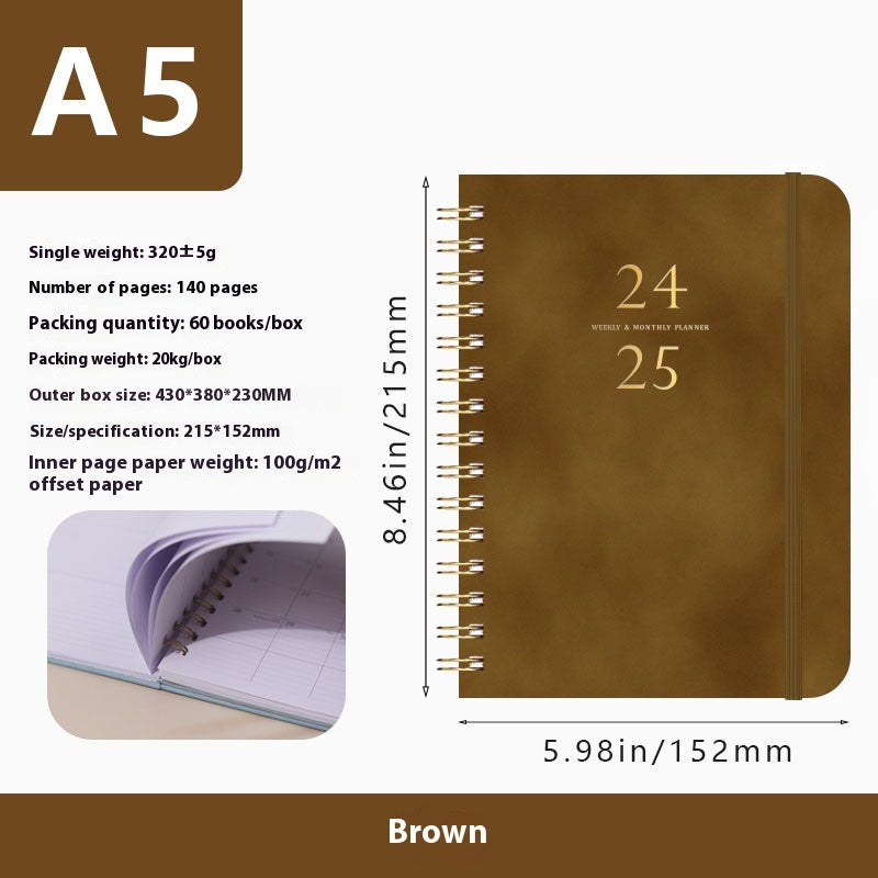 Carnet de notes en métal portable en cuir