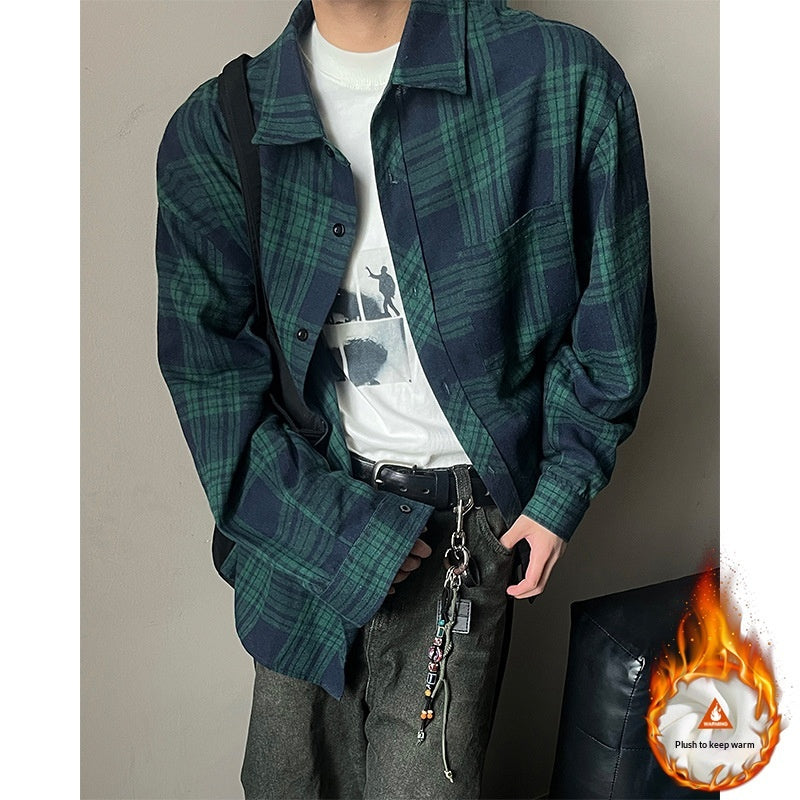 Chemise en Plaid Casual pour Homme