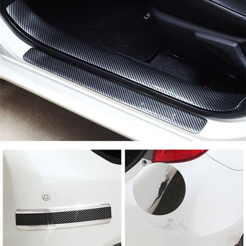 Car modèle de fibre de carbone porte sill décoratif Sticker de protection