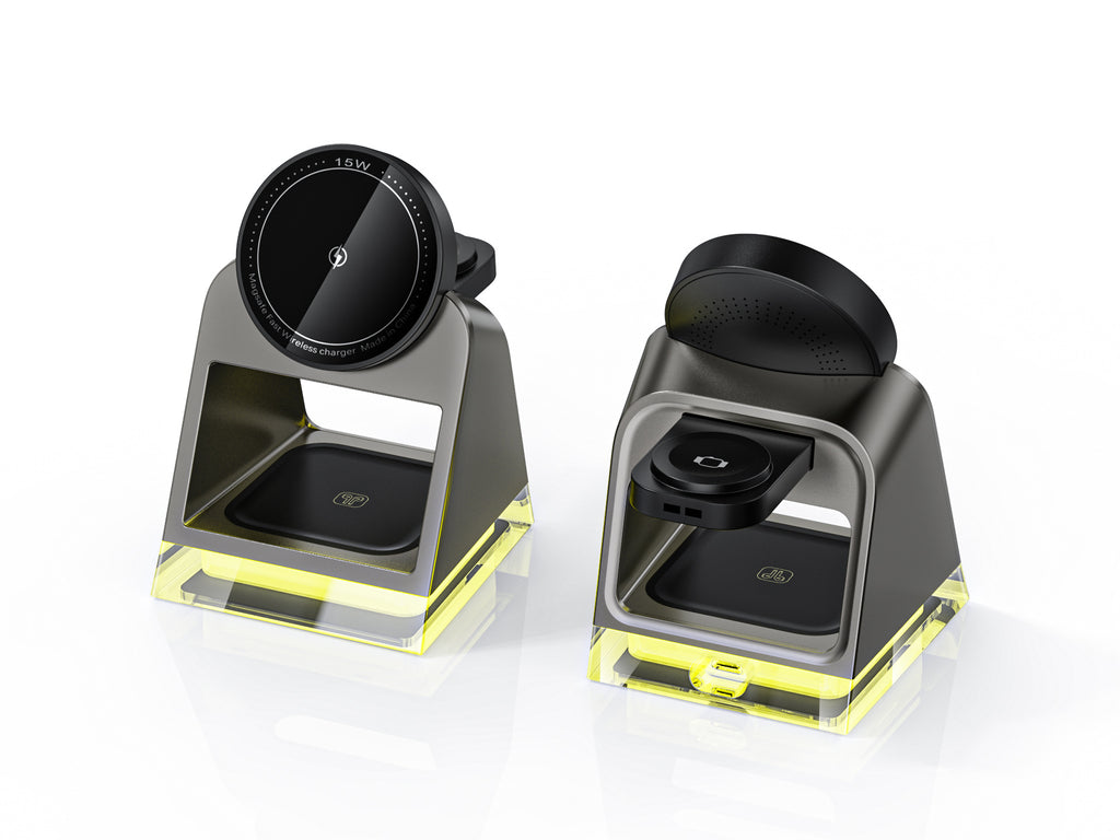 Chargeur magnétique tactile sans fil trois en un