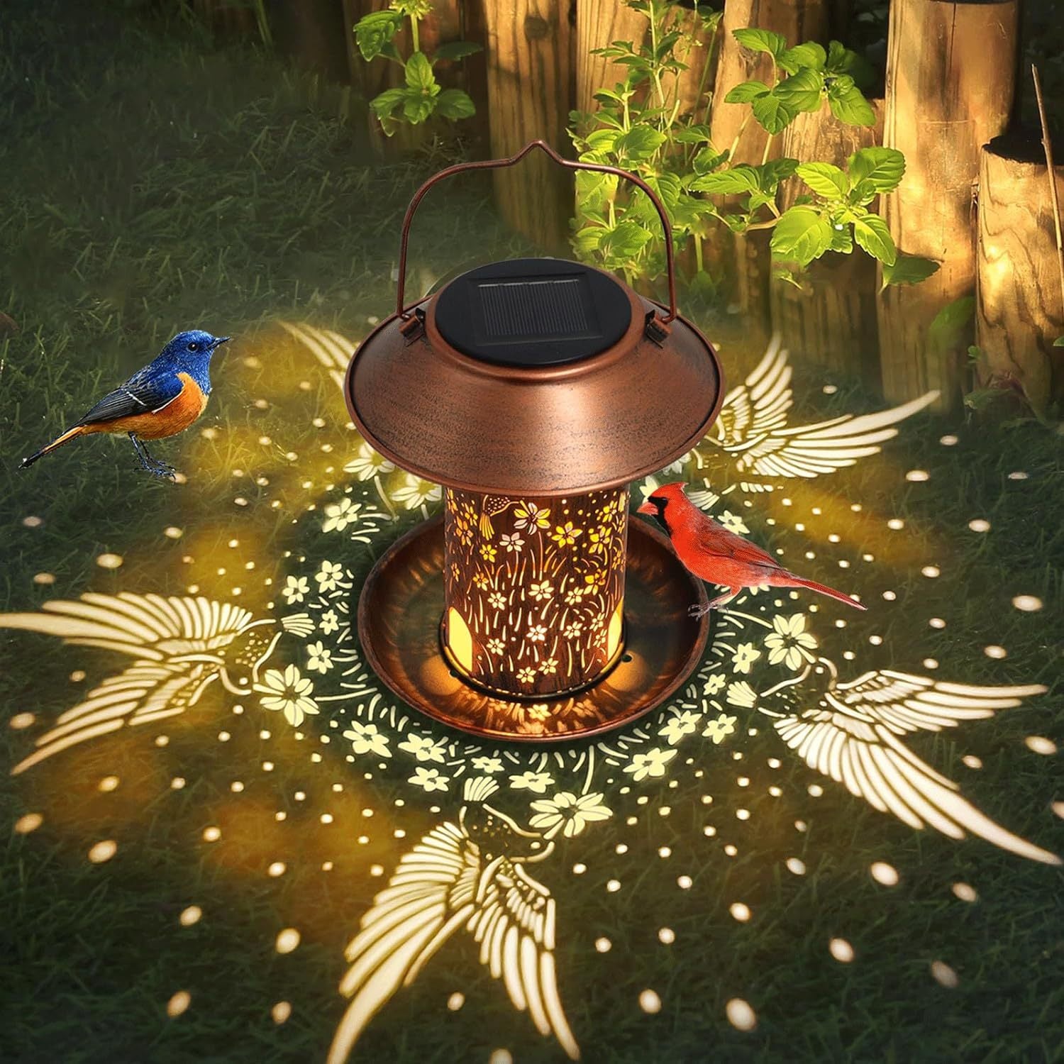 Solaire alimentation lampe extérieure étanche en fer Art