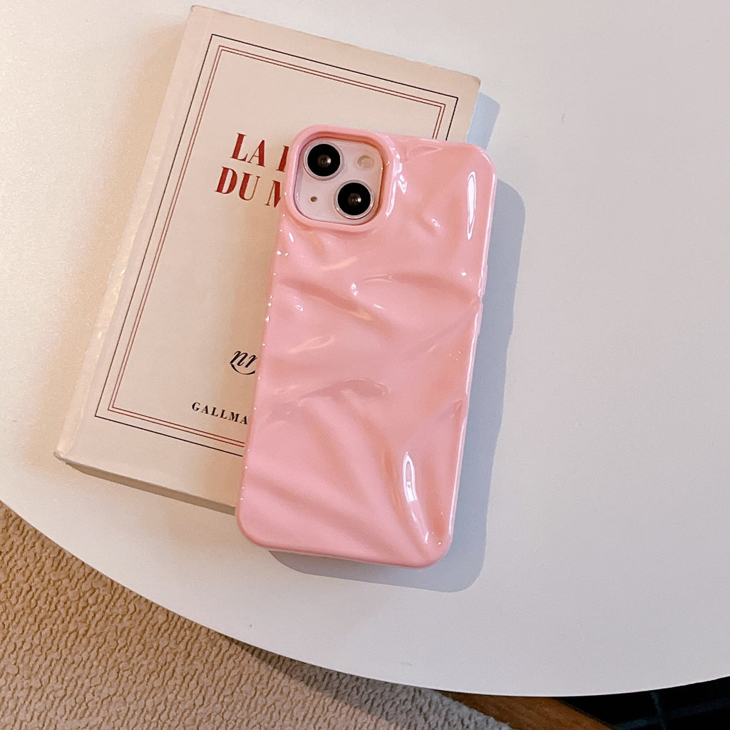Étui de téléphone à plissé en trois dimensions