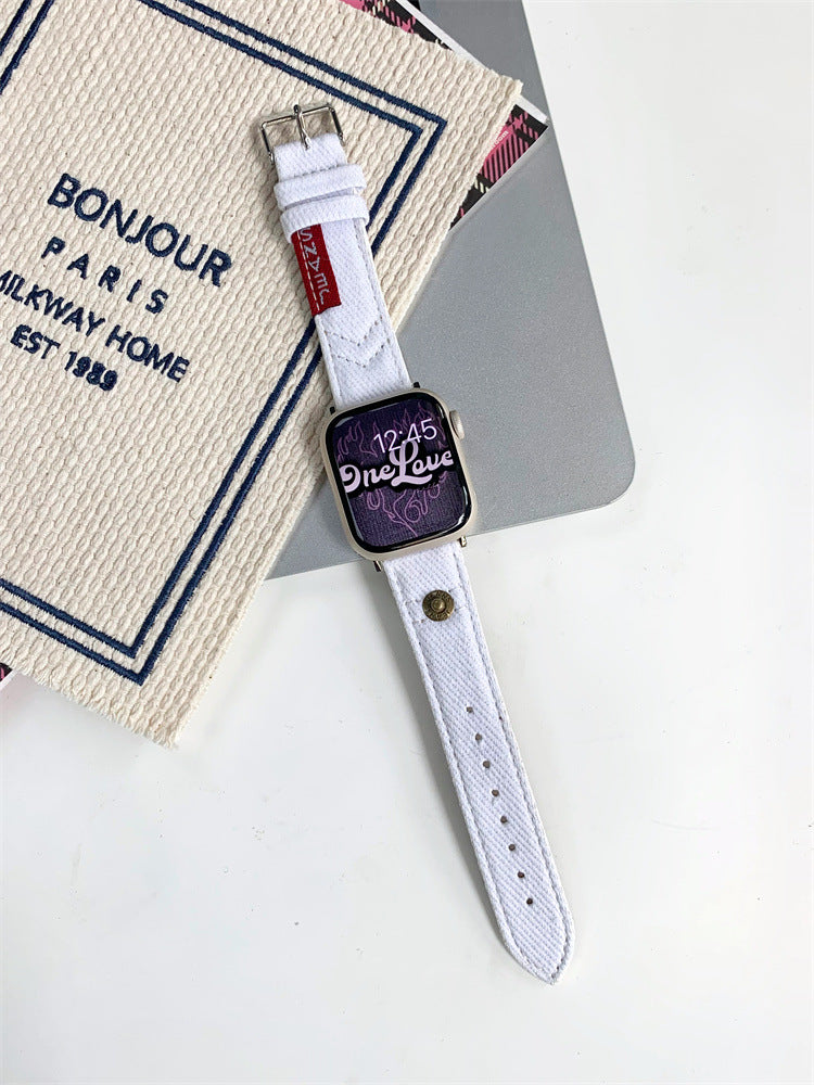 Élégant style de bracelet de montre rétro denim d'été