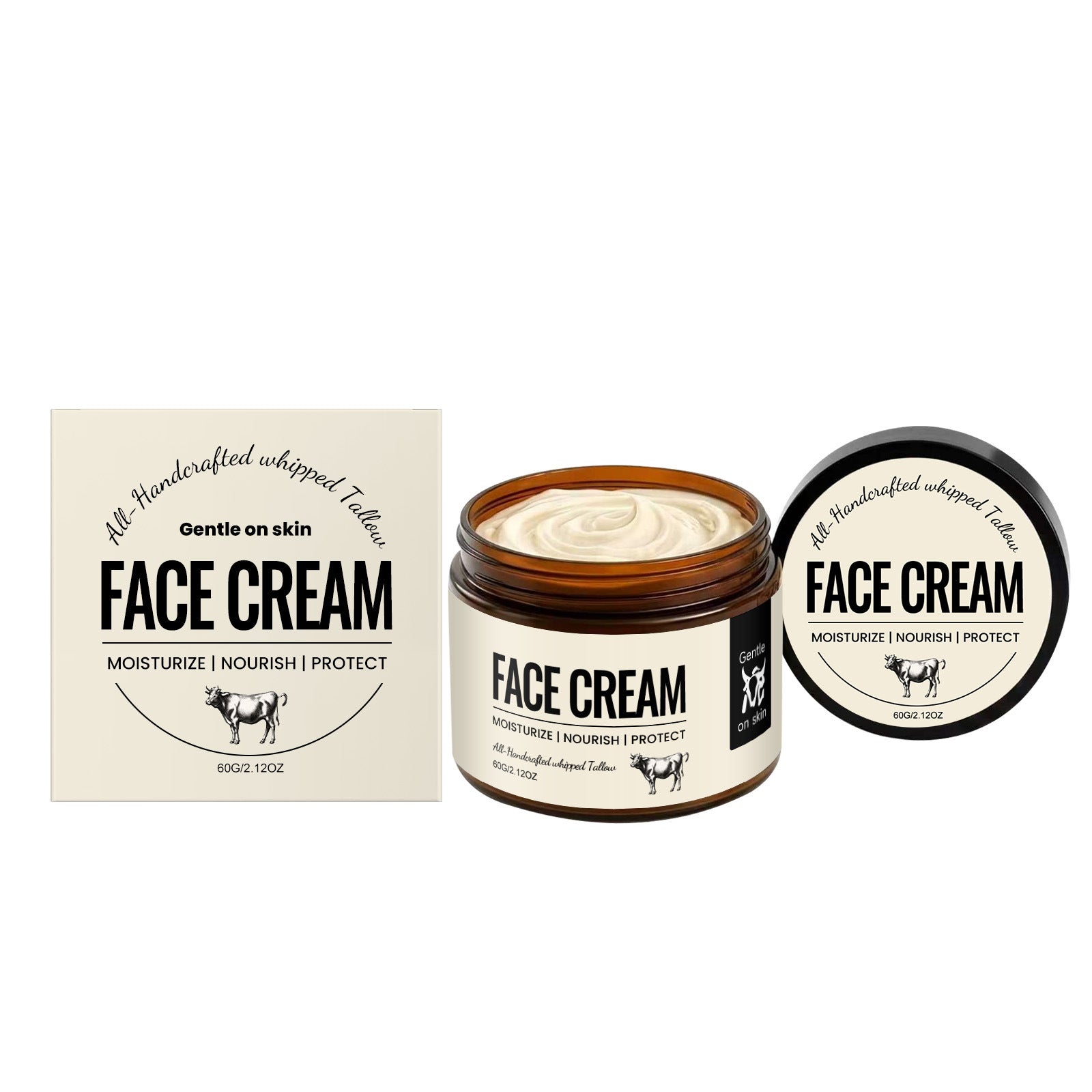 Crème hydratante, riche en beurre, facilement absorbée
