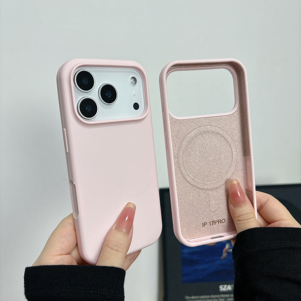 Boîtier de téléphone à charge magnétique liquide tout compris Ai Bouton résistant à la chute