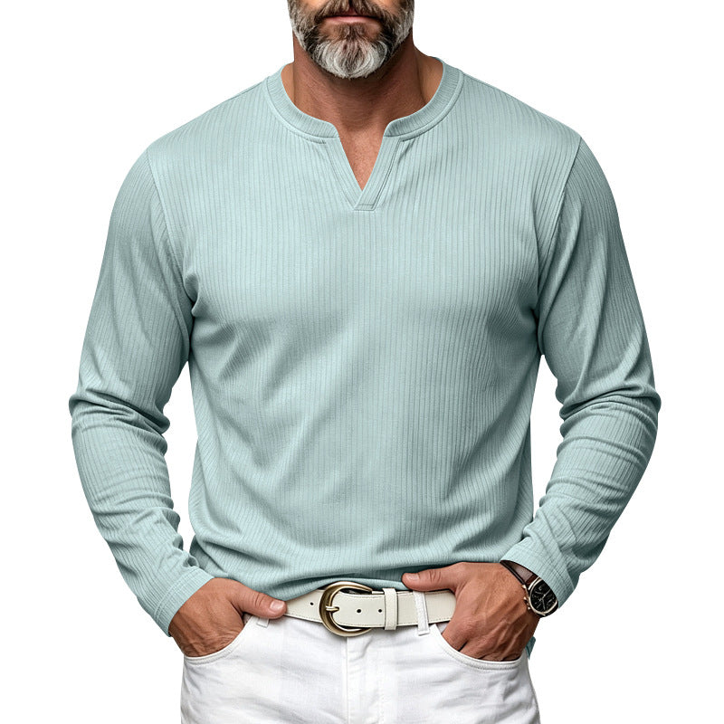 Chandail Casual FallWinter Textured Basting Shirt