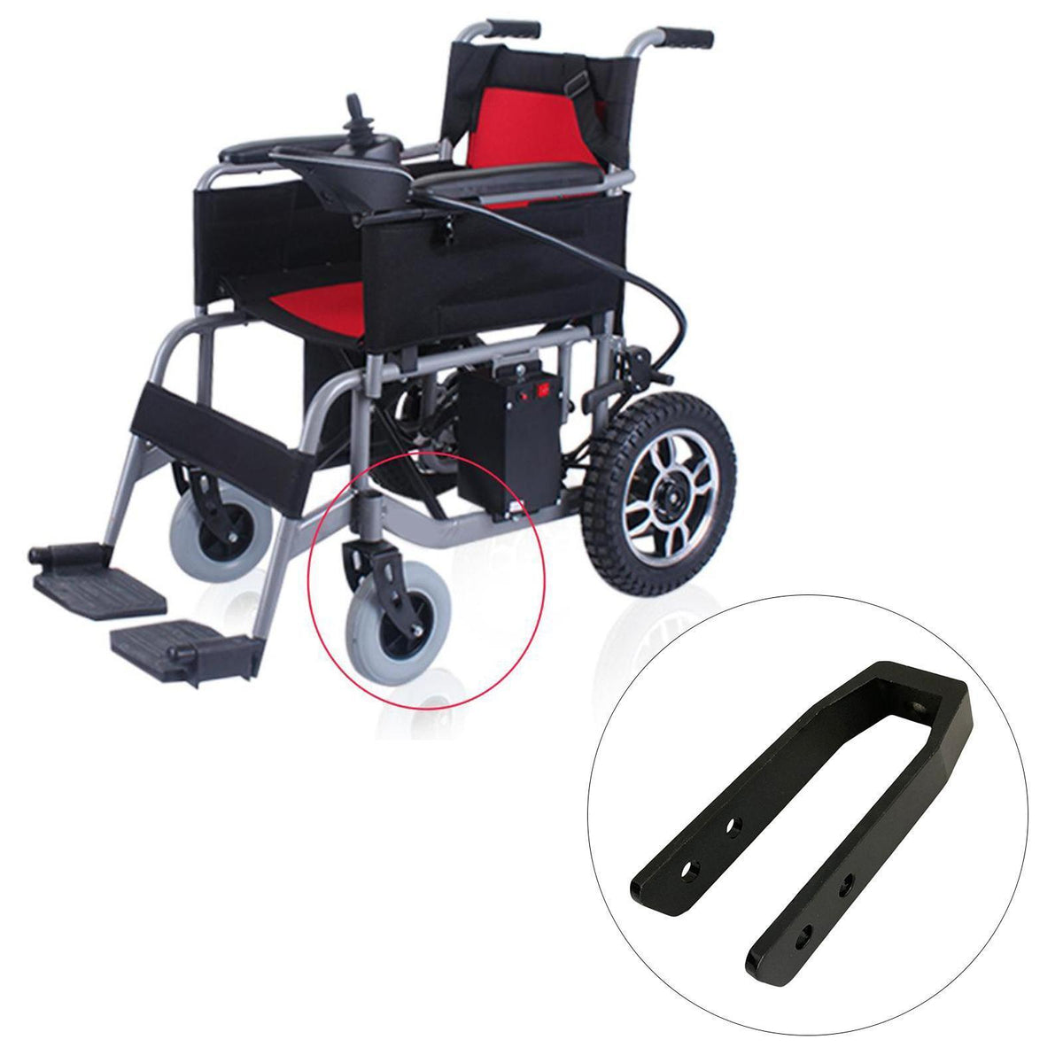 Accessoires de fourche en fauteuil roulant en aluminium