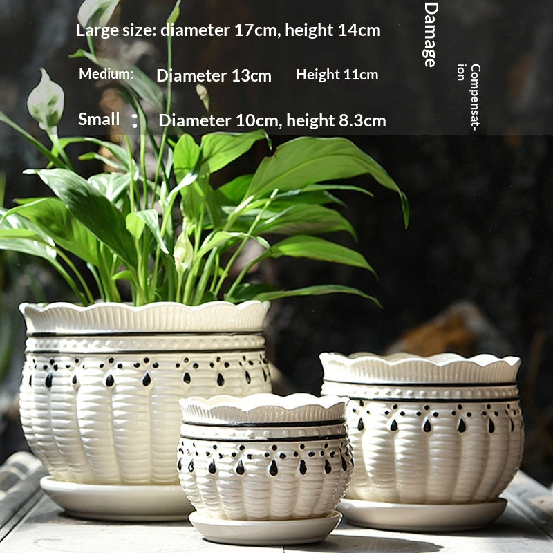 Grand pot de fleurs intérieure personnalisée avec TrayMinimalist DesignParfait pour les suceurs