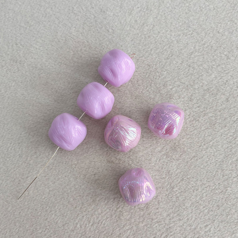 Perles d'espacement à barres acryliques texturées en ligne fine
