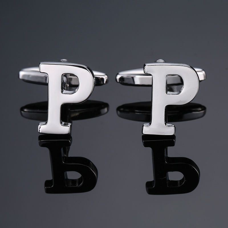 Men's French Anglais Letter Cufflinks