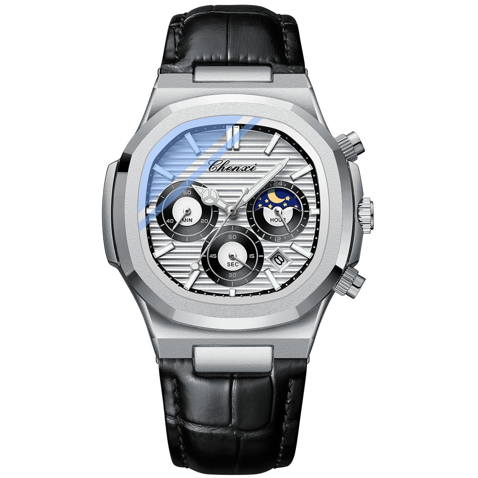 Multifonctionnel True Three Yeux montre homme à six broches