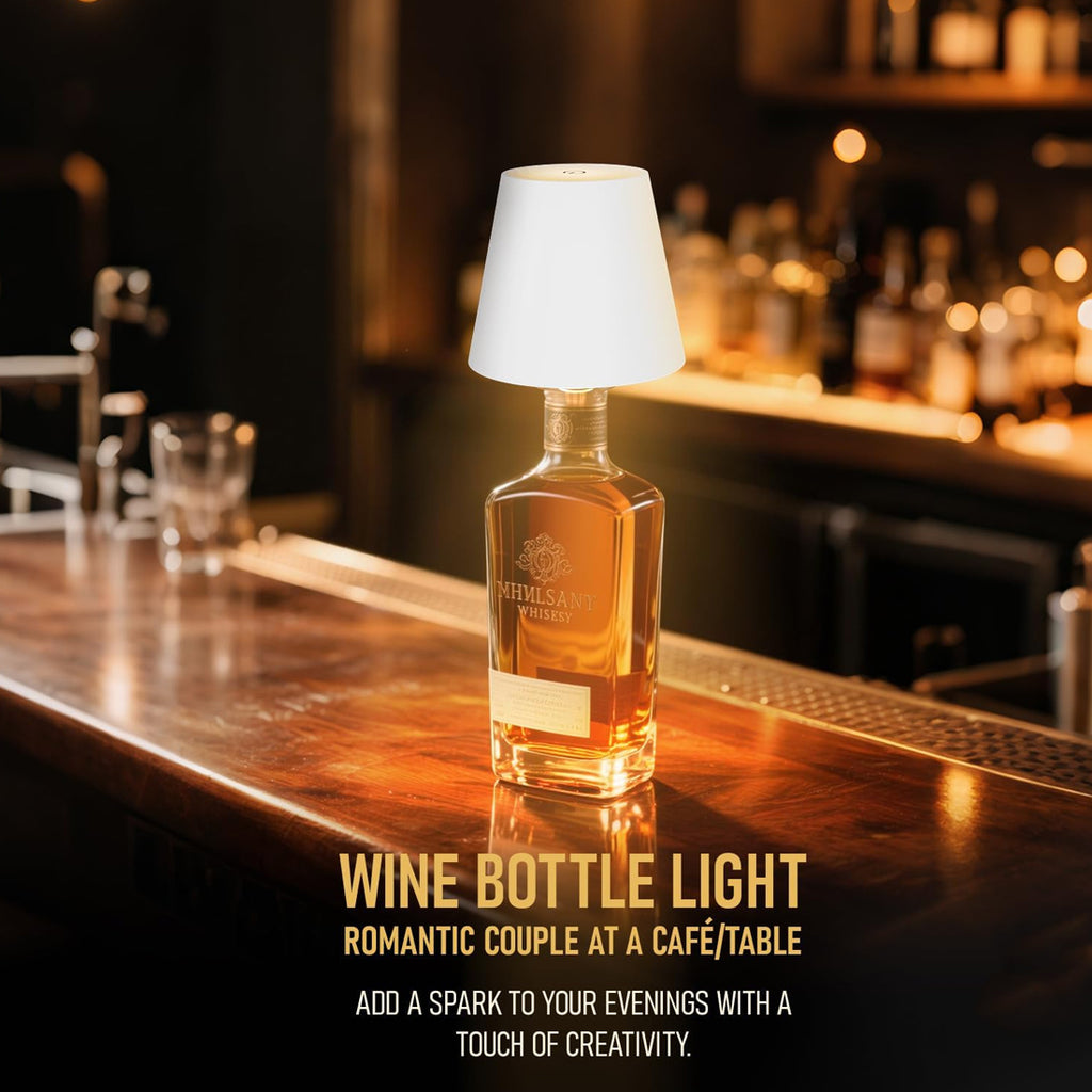 2 Pack LED bouteille de vin lumière touche variable 3 modes de couleur 1200mAh lampe de bouteille rechargeable