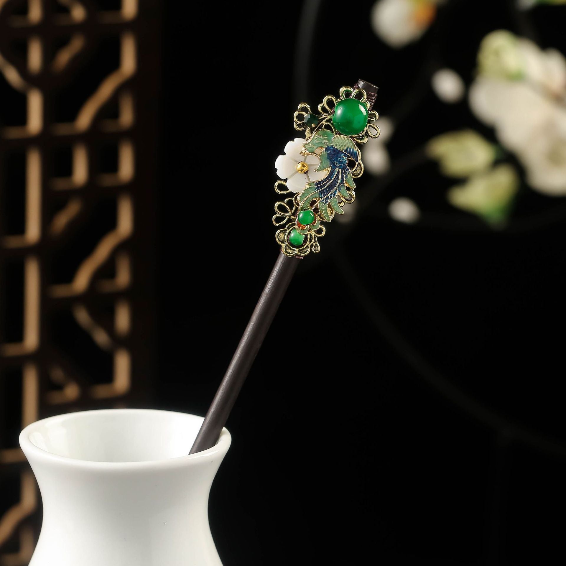 Épin à cheveux en bois de style chinois pour Updos