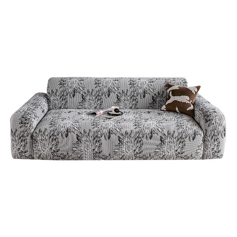 Accueil Loisirs Retro Jacquard Velvet Canapé Couverture